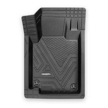 Promats ICON 5D Havuzlu Universal Oto Paspas Seti – Siyah | Ayak Dayamalı, 5 Parça, 1. Sınıf PVC