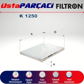 Filtron Kia Venga Standart Polen Filtresi 2010-2014 K1250