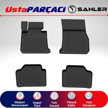 Sahler BMW F32 4 Seri Coupe 2013+ Uyumlu Araca Özel 4.5D Havuzlu Oto Paspas Siyah