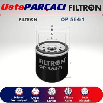 Filtron Yağ Filtresi OP564/1 96985730
