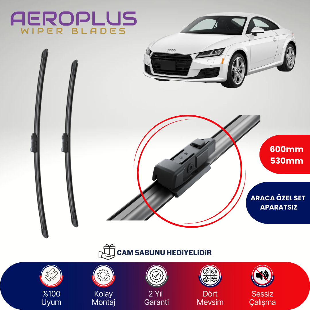 Aeroplus Audi TT 2014-2020 Muz Silecek Takımı