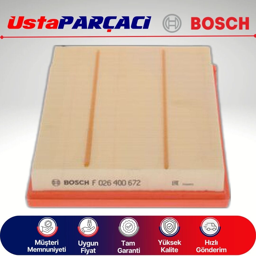Bosch Ford Focus 4.1 5 Tivct Benzinli Hava Filtresi 2018-2025 F026400672 S0672 JX619601AA
