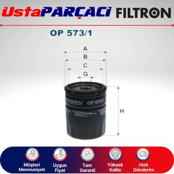 Filtron Yağ Filtresi OP573/1 MN960320