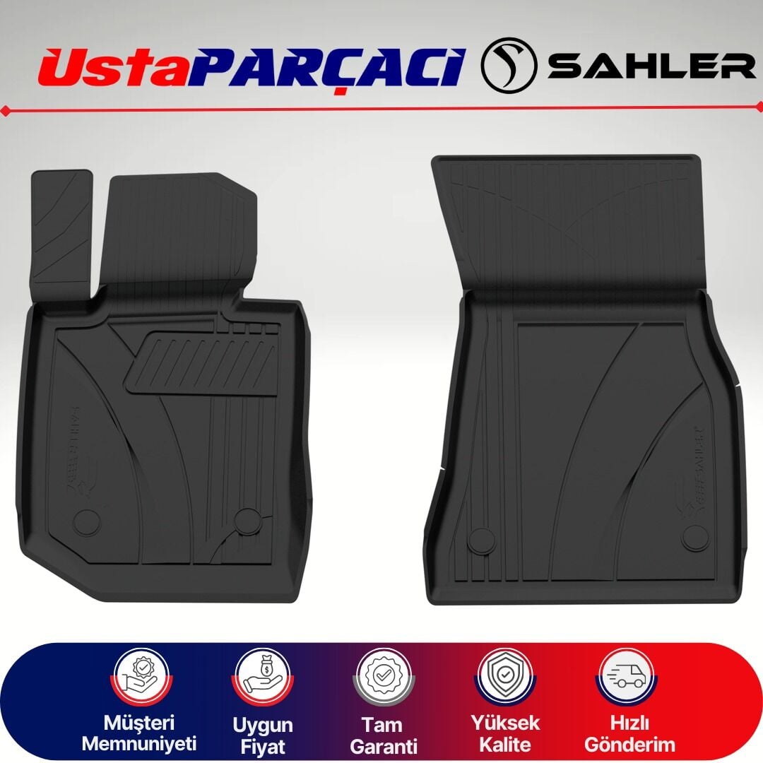 Sahler BMW 4 Serisi G22 Coupe 2020+ Uyumlu Araca Özel 4.5D Havuzlu Oto Paspas (5 Parça) Siyah