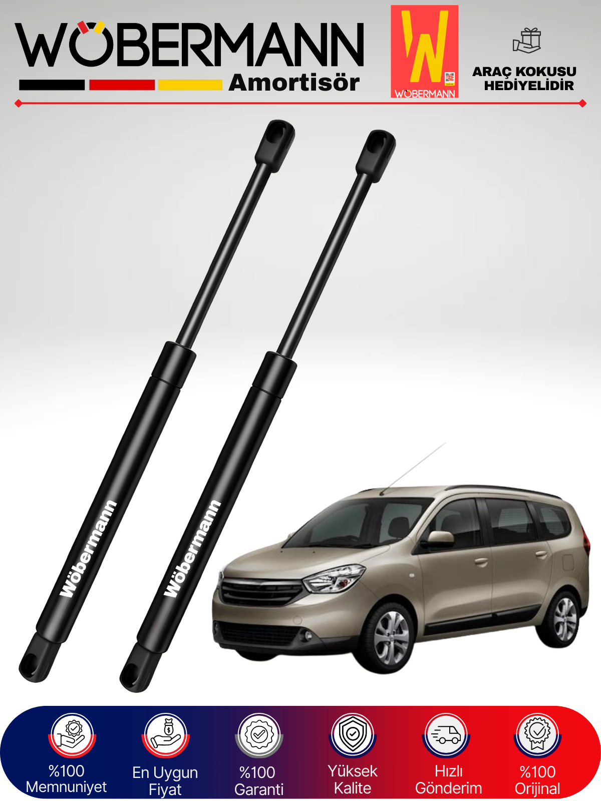 Wöbermann Dacia Lodgy Bagaj Amortisörü Takım Sağ-Sol 2012-2018
