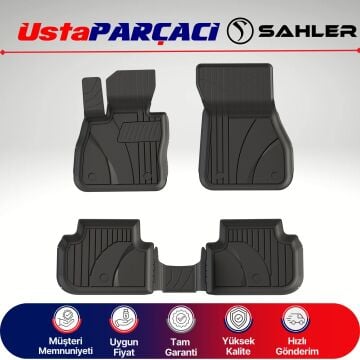 Sahler BMW 2 Serisi F74 Gran Coupe 2024+ Uyumlu Araca Özel 4.5D Havuzlu Oto Paspas (5 Parça) Siyah