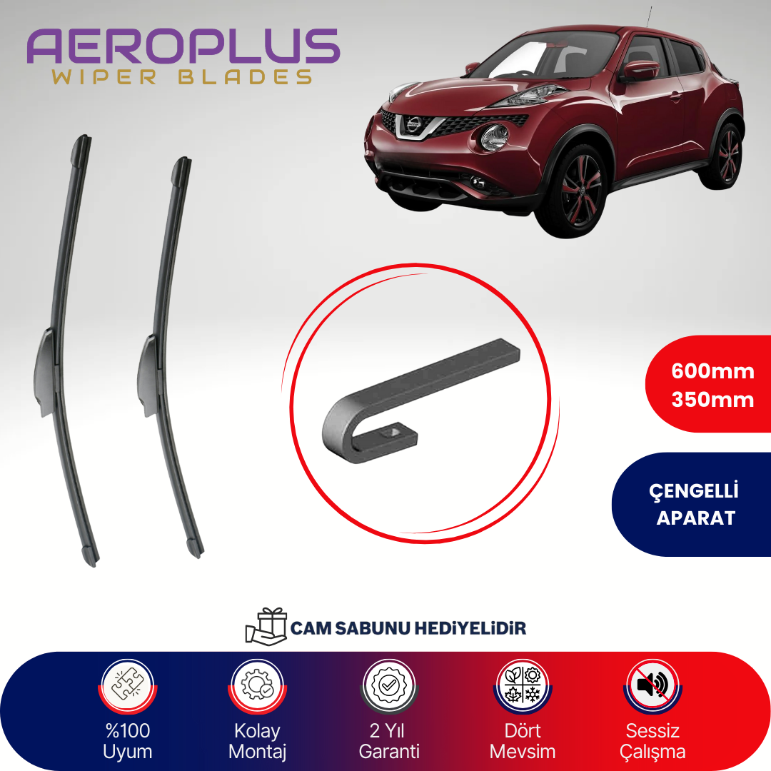 Aeroplus Nissan Juke 2017-2019 Muz Silecek Takımı