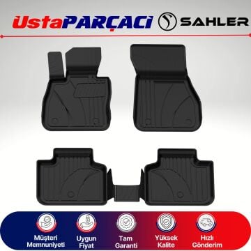 Sahler BMW X1 F48-F49 2015-2022 Uyumlu Araca Özel 4.5D Havuzlu Oto Paspas Siyah