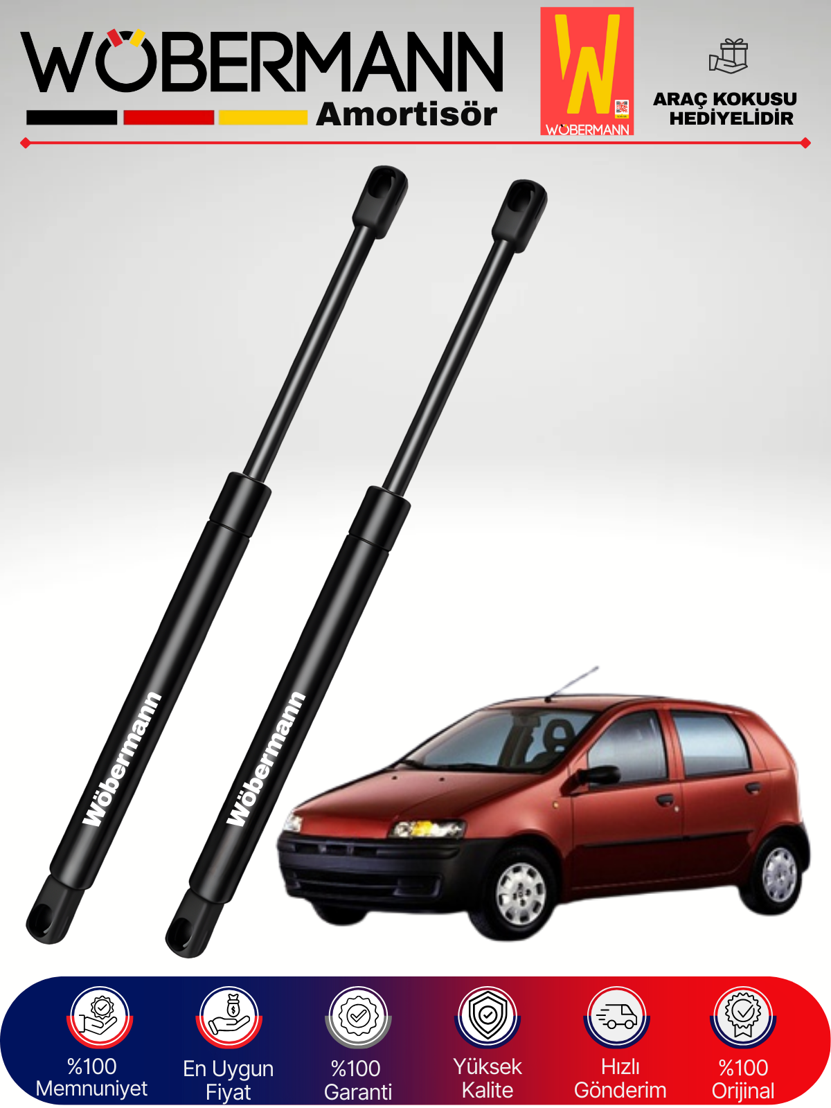 Wöbermann Fiat Punto I (188) Bagaj Amortisörü Takım Sağ-Sol 1999-2012