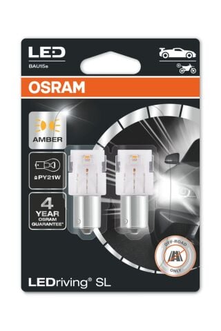 Osram Led Sinyal Ampulü LEDriving SL 12V PY21W 7507DYP.02B 4 Yıl Garantili (Takım - 2 Adet)