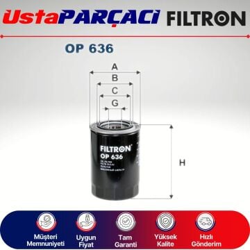 Filtron Yağ Filtresi OP636 1269907