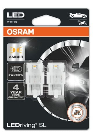 Osram burx T20 W21/5 Çift Devreli LED Ampul Sarı 12V 7515DYP (1 Takım-2 Adet) NewDesing 968593