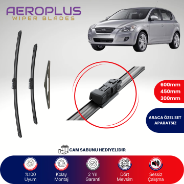Aeroplus Kia Ceed 2006-2009 Ön Arka Muz Silecek Takımı