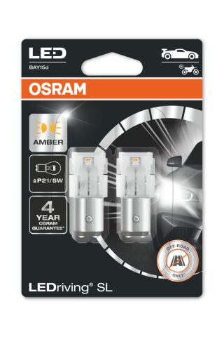 Osram Çift Duy Sarı 1016 Led Stop Ampulü LEDriving SL 7528DYP.02B (2'li Paket)