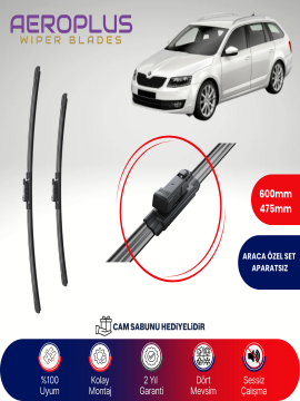 Aeroplus Skoda Octavia 3 Combi 2012-2019 Muz Silecek Takımı