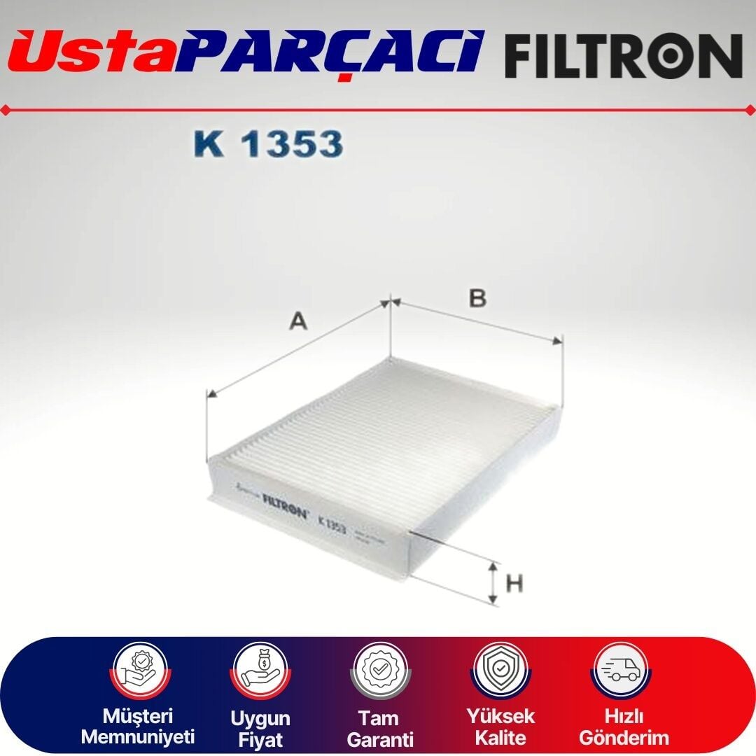 Filtron Mercedes E Serisi W213 Ön Standart Polen Filtresi 2016-2023 K1353