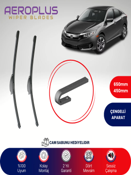 Aeroplus Honda Civic FC5 2017-2021 Muz Silecek Takımı