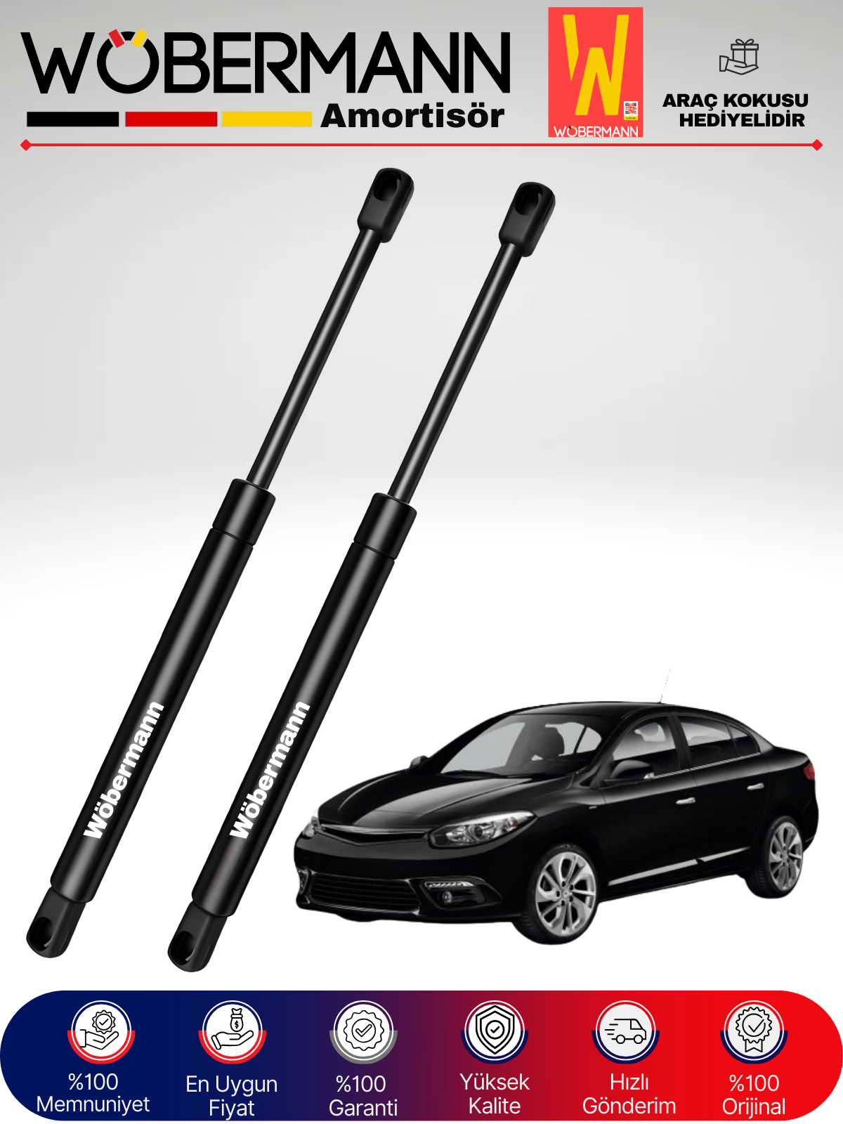Wöbermann Renault Fluence Bagaj Amortisörü Takım Sağ-sol