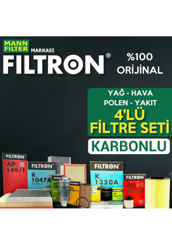 Filtron Volvo C30 1.6D Dizel Filtre Bakım Seti 2007-2012 4KP