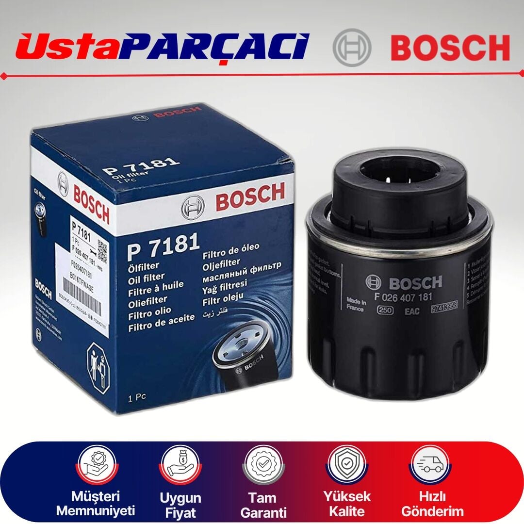 Bosch F026407181 Yağ Filtresi P7181 03C115561D