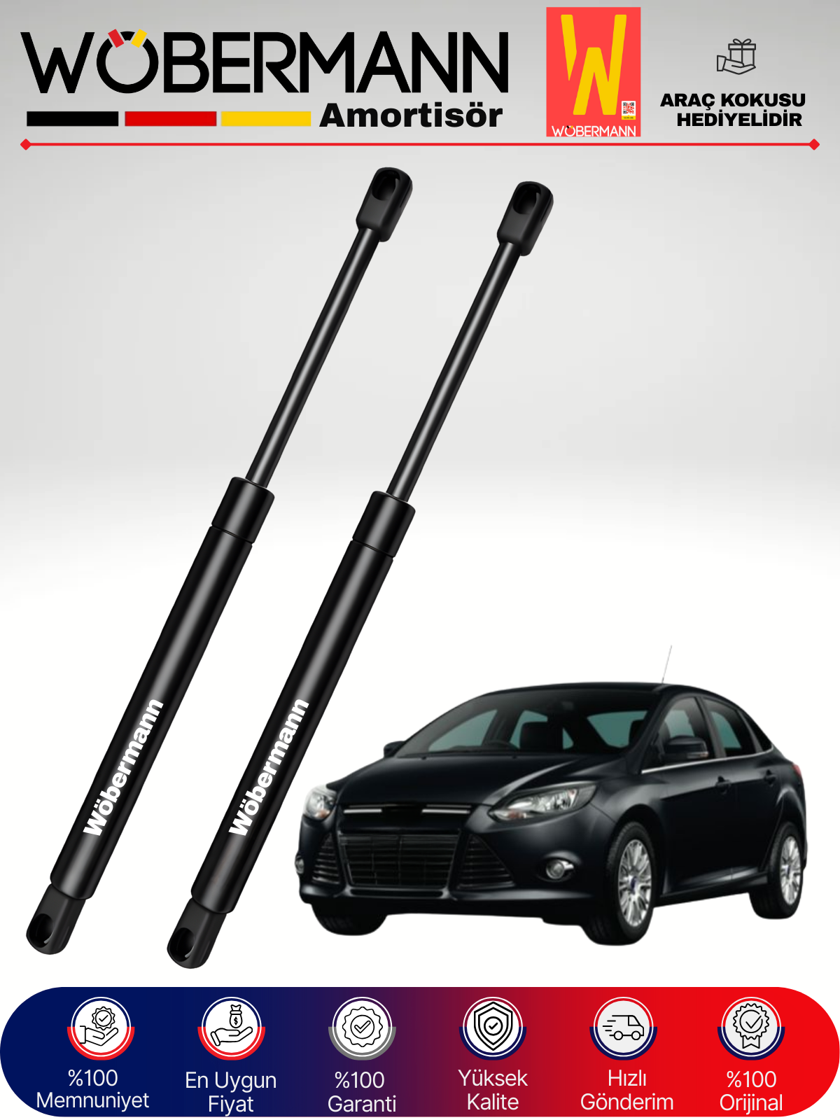 Wöbermann Ford Focus III Bagaj Amortisörü Takım Sağ-Sol 2012-2018