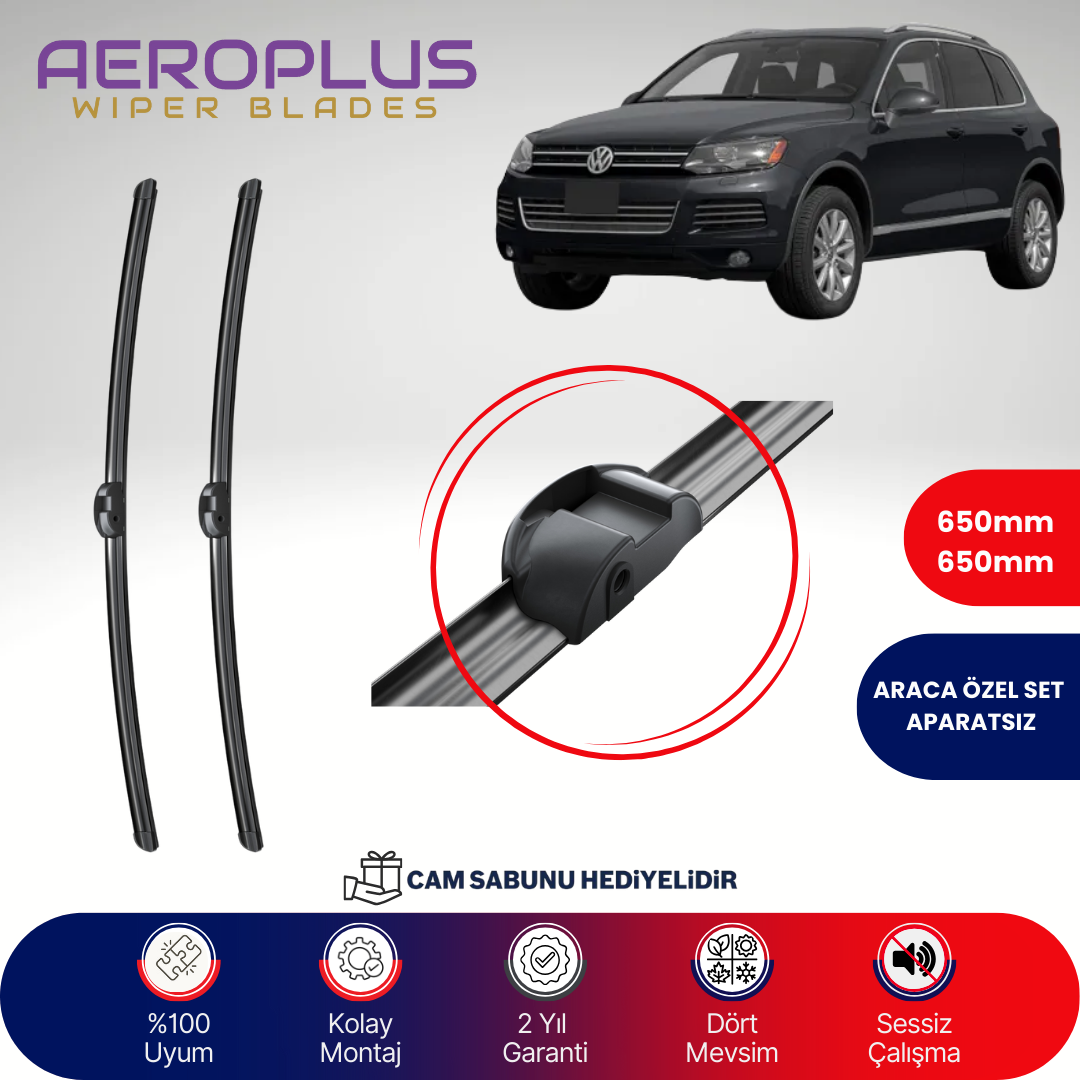 Aeroplus VW Touareg 2006-2017 Muz Silecek Takımı