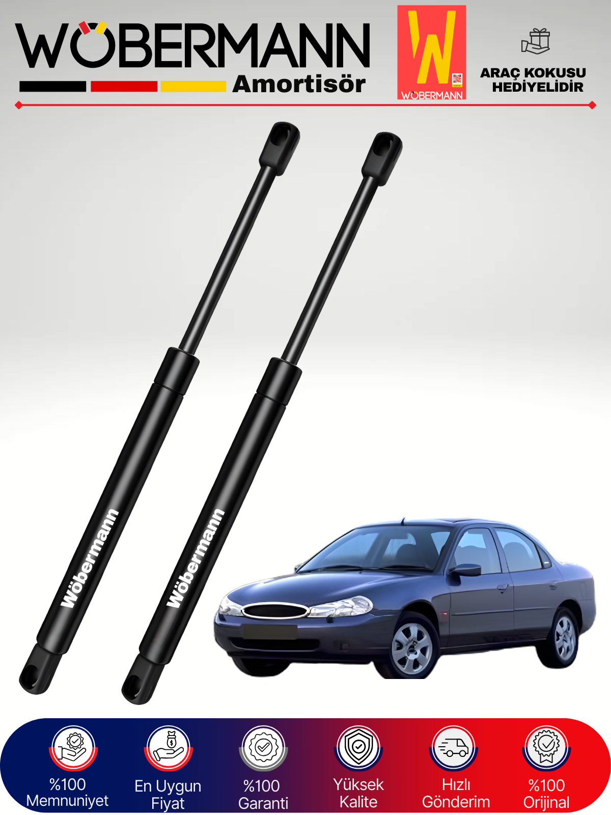 Wöbermann Ford Mondeo I II Sedan Bagaj Amortisörü Takım Sağ-Sol 1992-2000