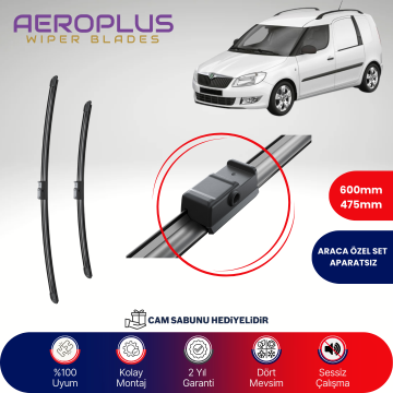 Aeroplus Skoda Praktik 2006-2015 Muz Silecek Takımı