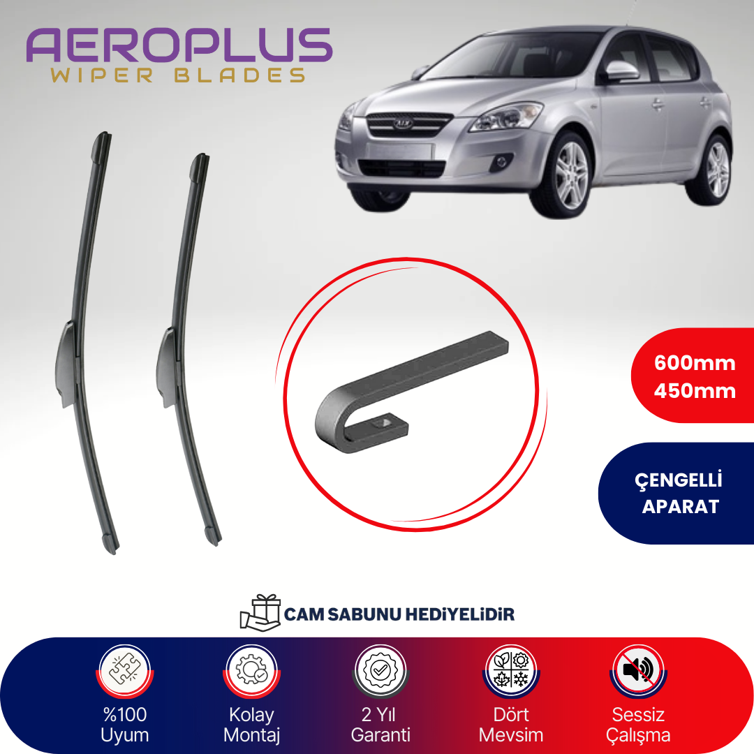 Aeroplus Kia Ceed 2009-2012 Muz Silecek Takımı