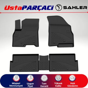 Sahler Chery Tiggo 8 Pro / Pro Max 2022-2025 Uyumlu Araca Özel 4.5D Havuzlu Oto Paspas (3 Parça) Siyah