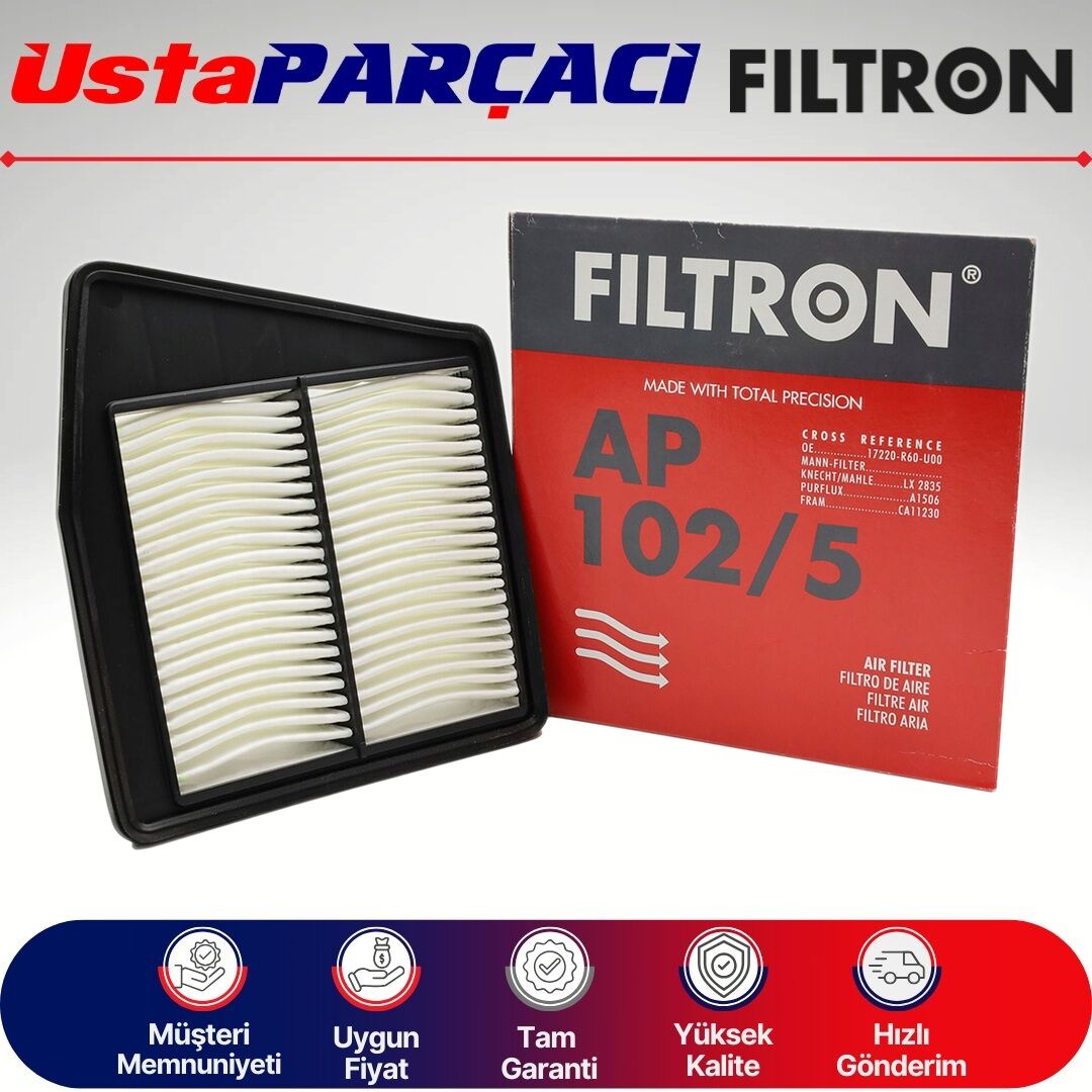 Filtron Honda Accord 2.0 Benzinli Hava Filtresi 2009-2013 AP102/5 17220-R60-U00