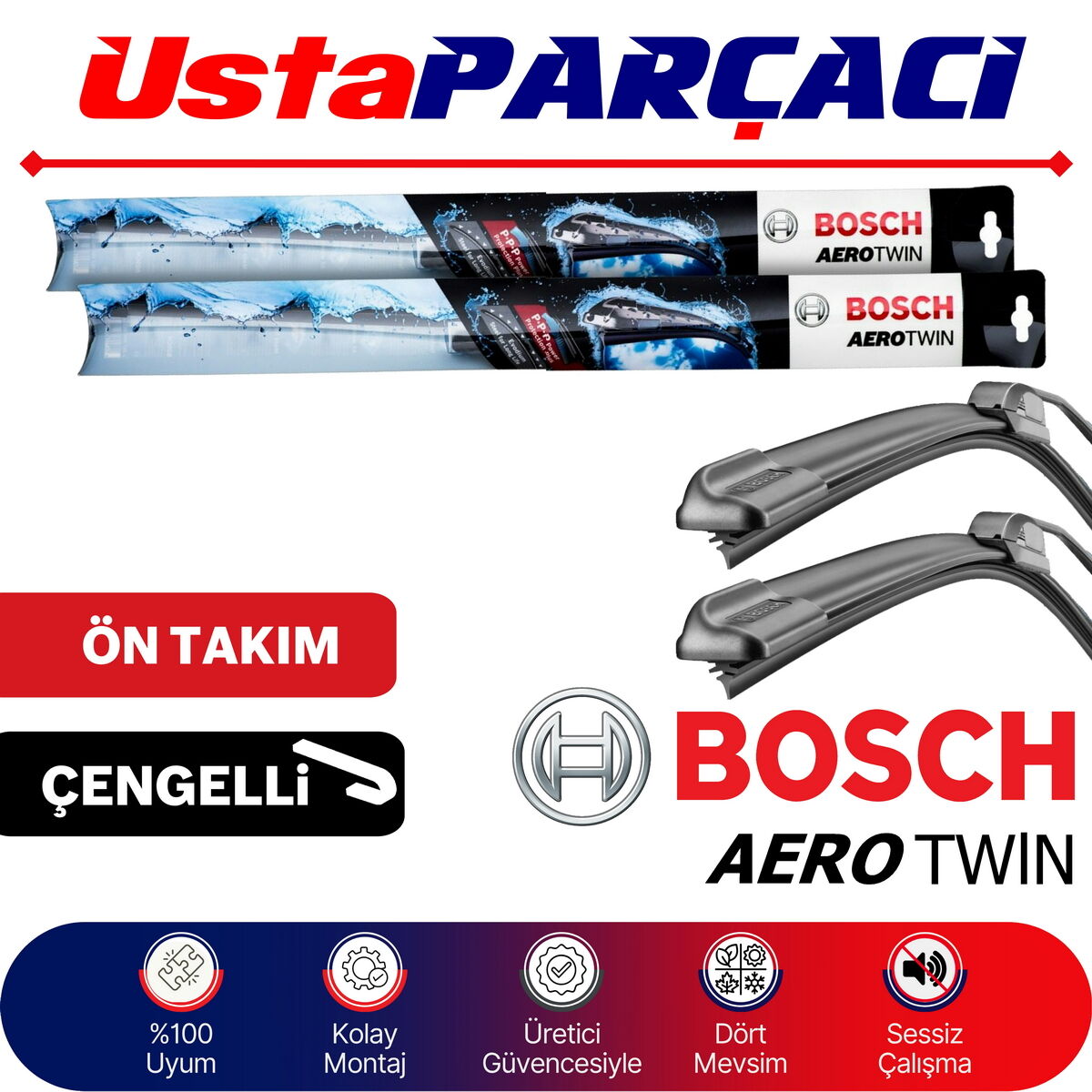 Bosch Smart Roadster 2003-2005 Aerotwin Silecek Takımı