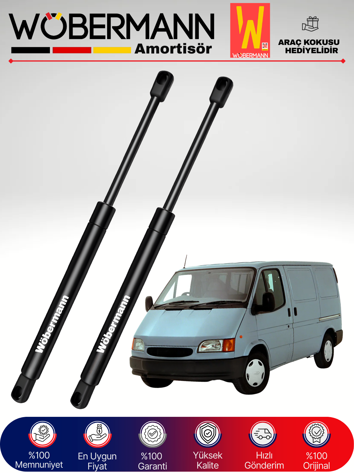 Wöbermann Ford Transit 2.5D Bagaj Amortisörü Takım Sağ-Sol 1985-1991