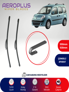 Aeroplus Renault Kangoo 2008-2021 Muz Silecek Takımı