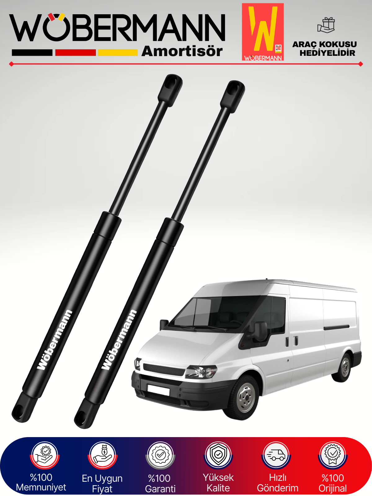 Wöbermann Ford Transit V184 Bagaj Amortisörü Takım Sağ-Sol 2001-2006