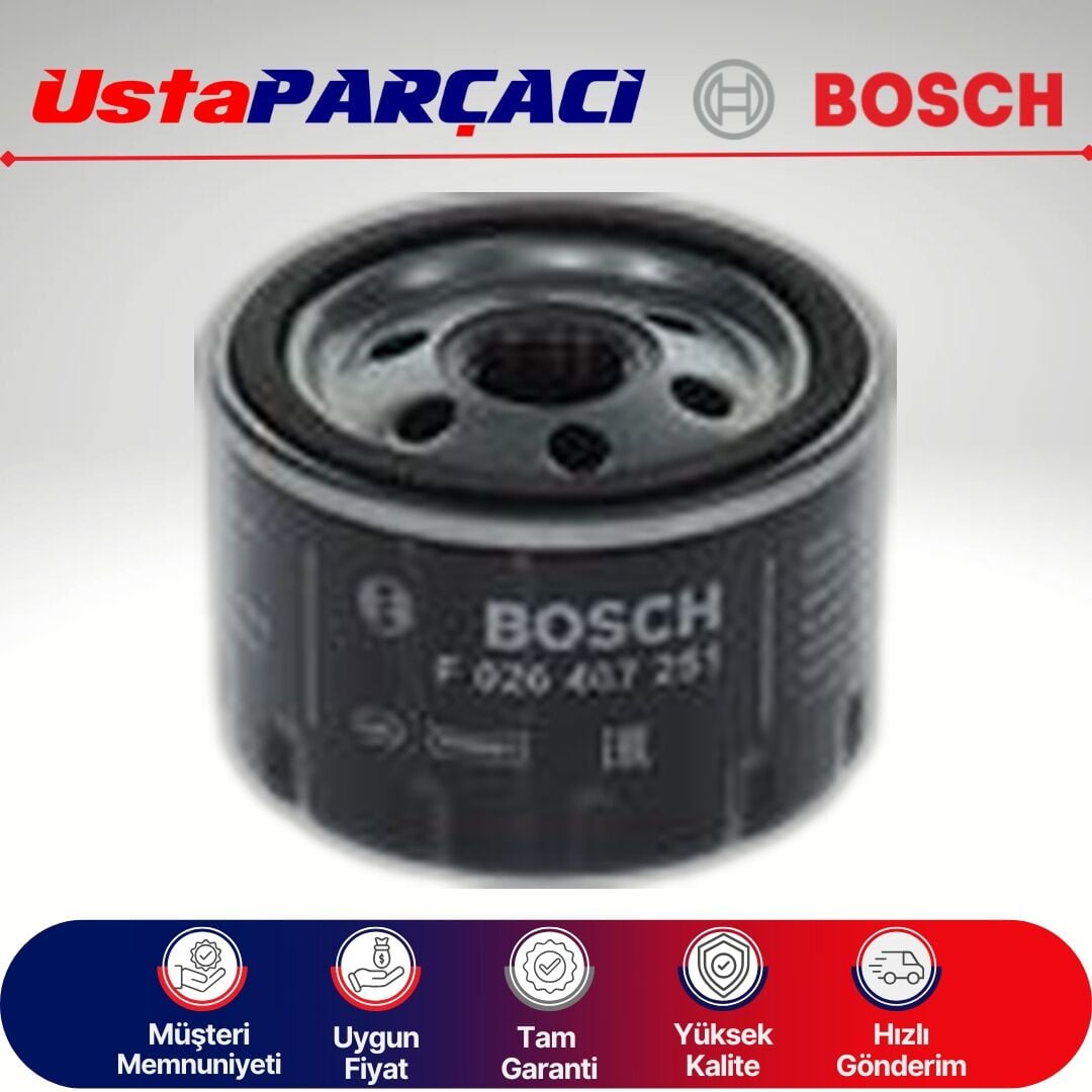 Bosch F026407251 Yağ Filtresi P7251 11427673541