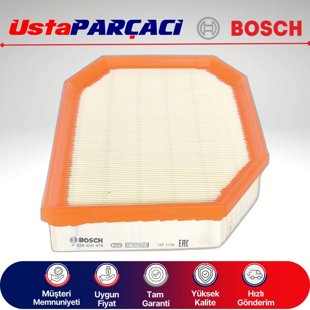 Bosch BMW 5 Serisi F10 5 28i 3.0 Benzinli Hava Filtresi 2011-2012 F026400476 S0476 13717590597