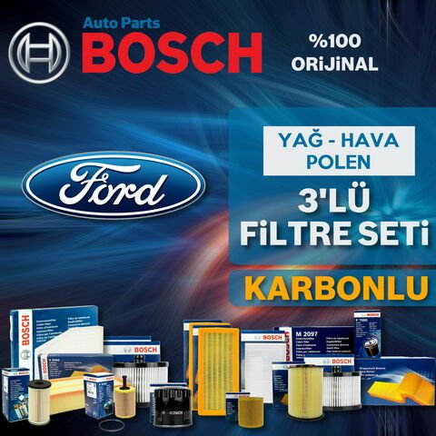 Bosch Ford B-Max 1.4 1.6 Benzin Filtre Bakım Seti 2012-2018 3KP