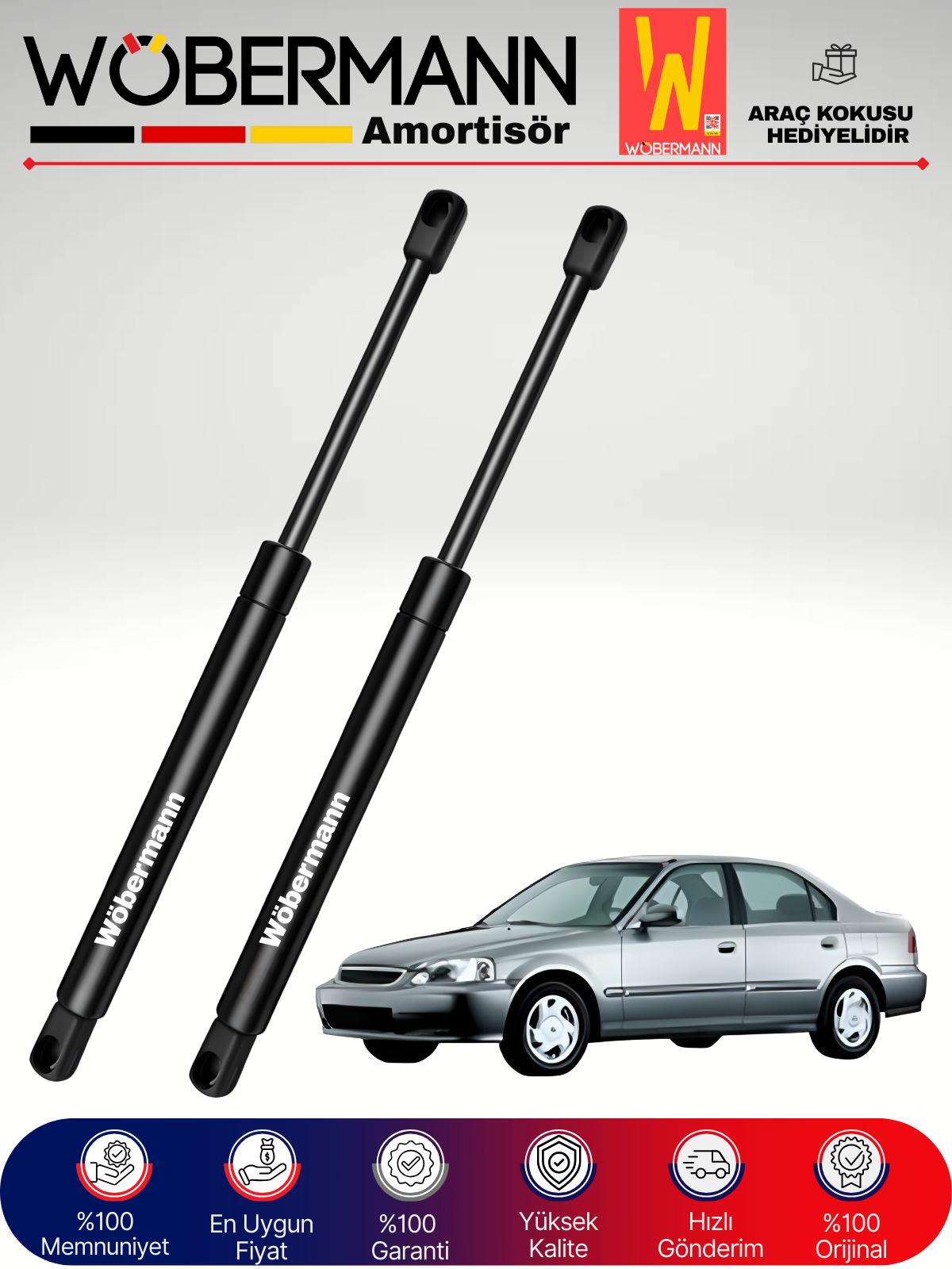Wöbermann Honda Civic V Aerodeck Bagaj Amortisörü Takım Sağ-Sol 1998-2001