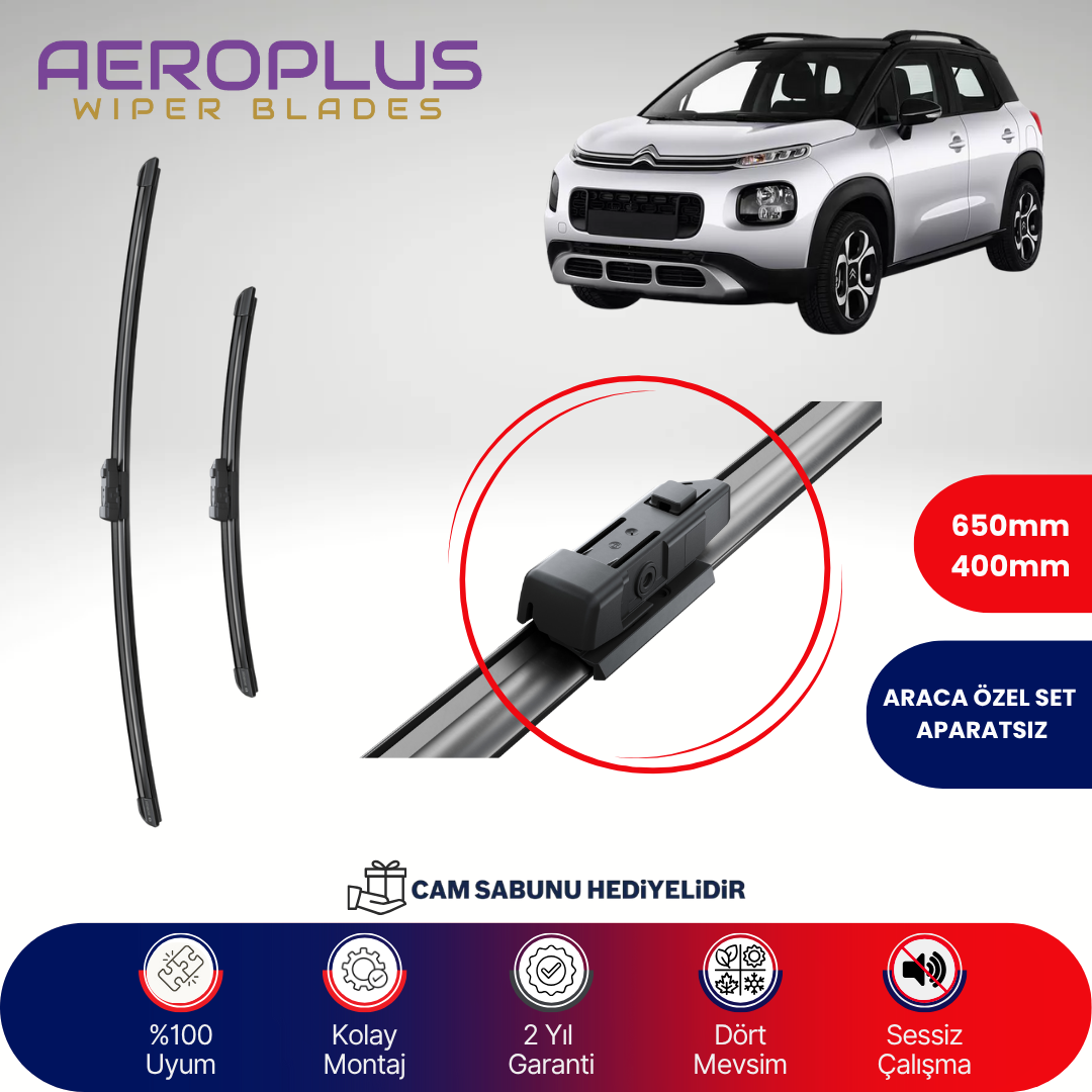 Aeroplus Citroen C3 Aircross 2017-2024 Muz Silecek Takımı