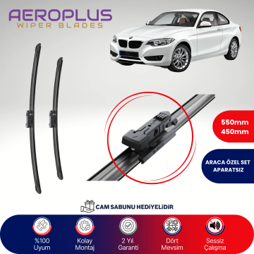 Aeroplus BMW 2 Serisi F22-F87-F23 2013-2021 Muz Silecek Takımı