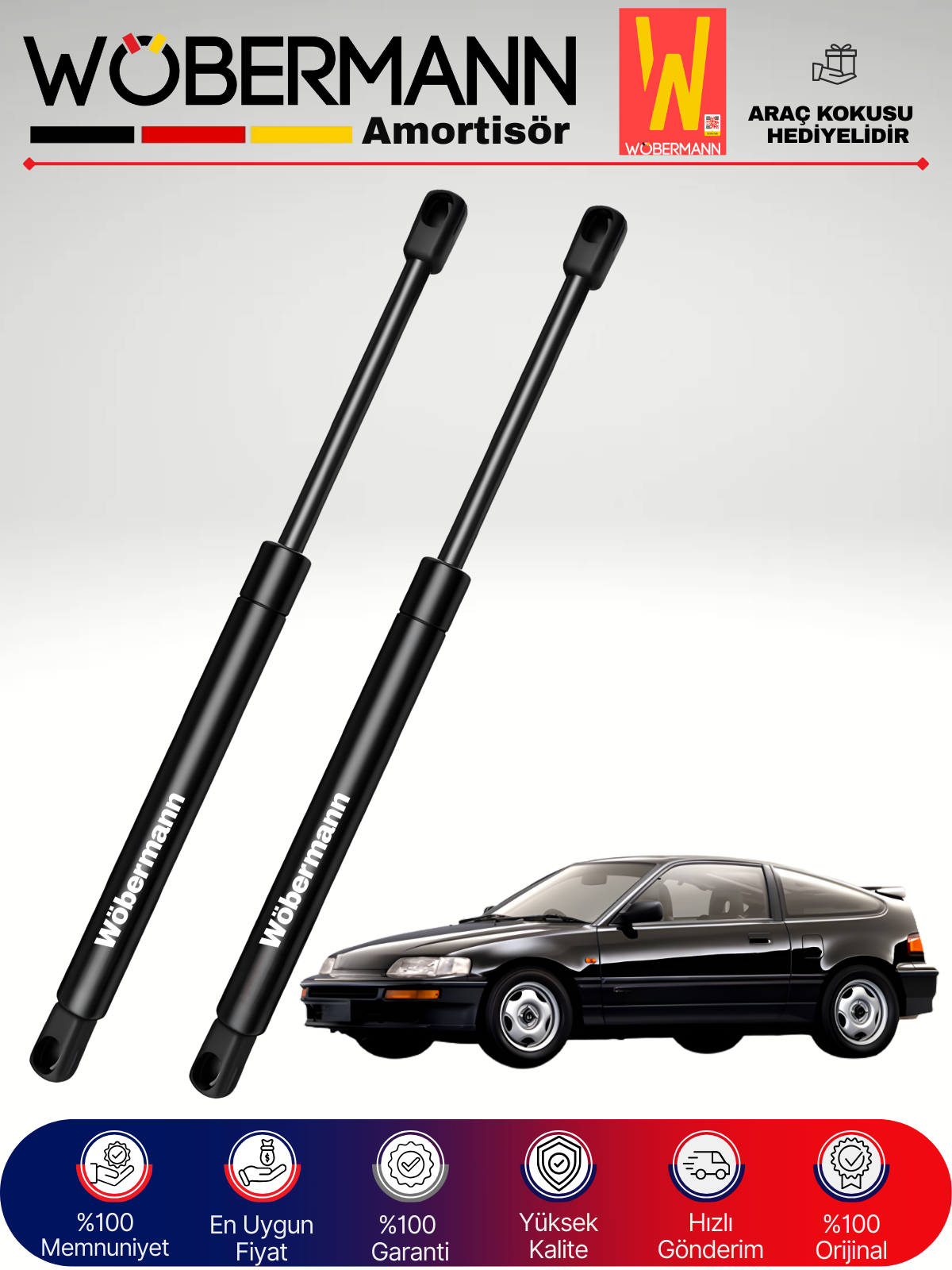 Wöbermann Honda CRX II Bagaj Amortisörü Takım Sağ-Sol 1987-1992