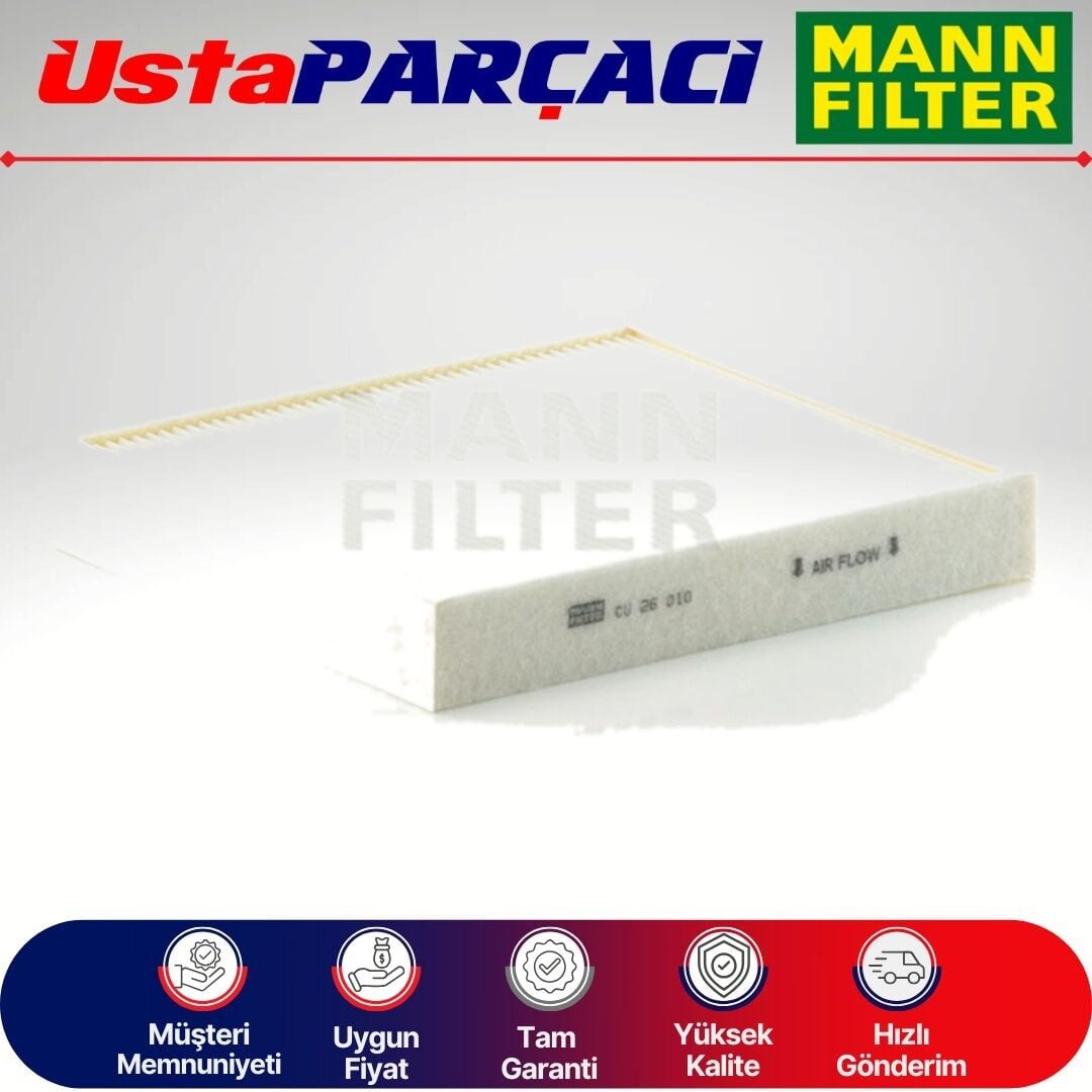 Mann-Filter VW Polo Standart Polen Filtresi 2017-2025 CU26010 6Q0820367