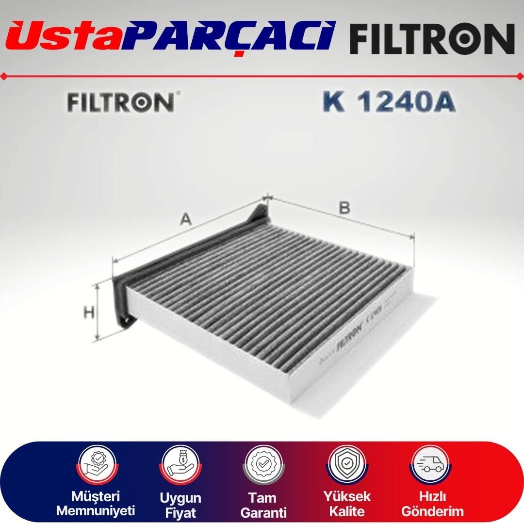 Filtron Mitsubishi Outlander Karbonlu Polen Filtresi 2003-2007 K1240A