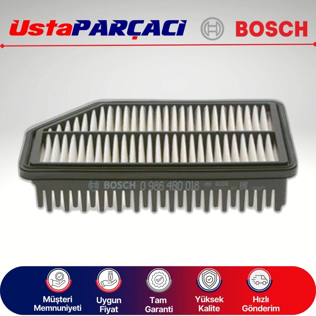 Bosch Hyundai Accent Blue 1.4 Hava Filtresi 2011-2019 09864B0018 SM018 28113-1R100