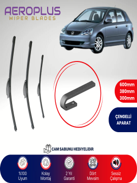 Aeroplus Honda Civic HB 2001-2005 Ön Arka Muz Silecek Takımı