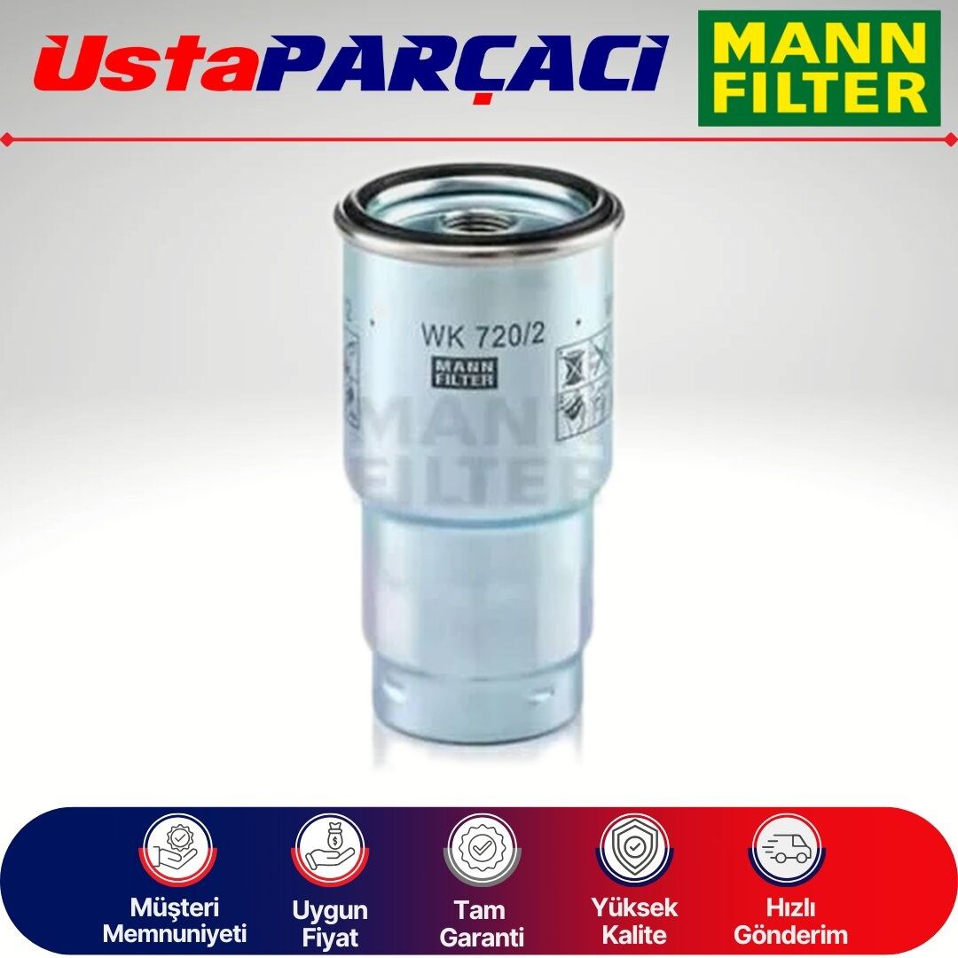 Mann-Filter Toyota Urban Cruiser 1.4 D-4D Dizel Yakıt Filtresi 2010-2013 WK720/2X