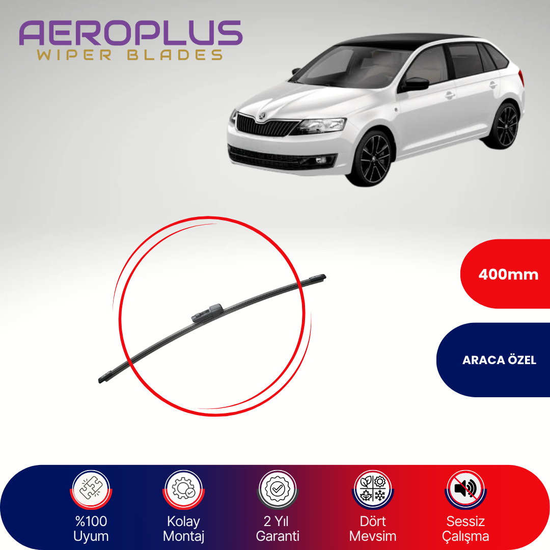 Aeroplus Skoda Rapid Spaceback 2013-2019 Arka Silecek