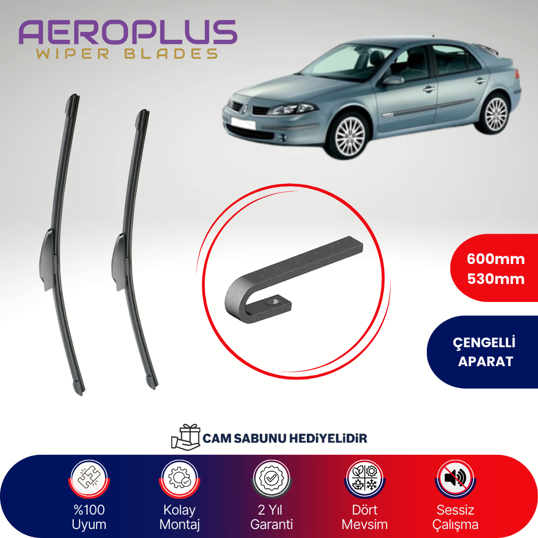 Aeroplus Renault Laguna 2 2001-2007 Muz Silecek Takımı