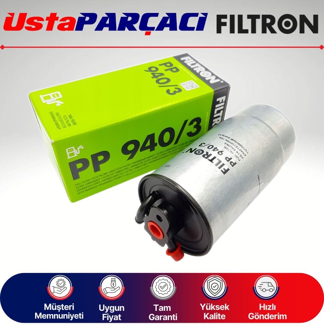Filtron BMW 3 Serisi E46 3.30D 184Hp Dizel Yakıt Filtresi 1999-2003 PP940/3 13327785350